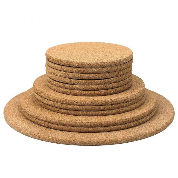 Natural cork coaster