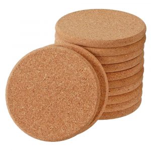 Natural cork coaster
