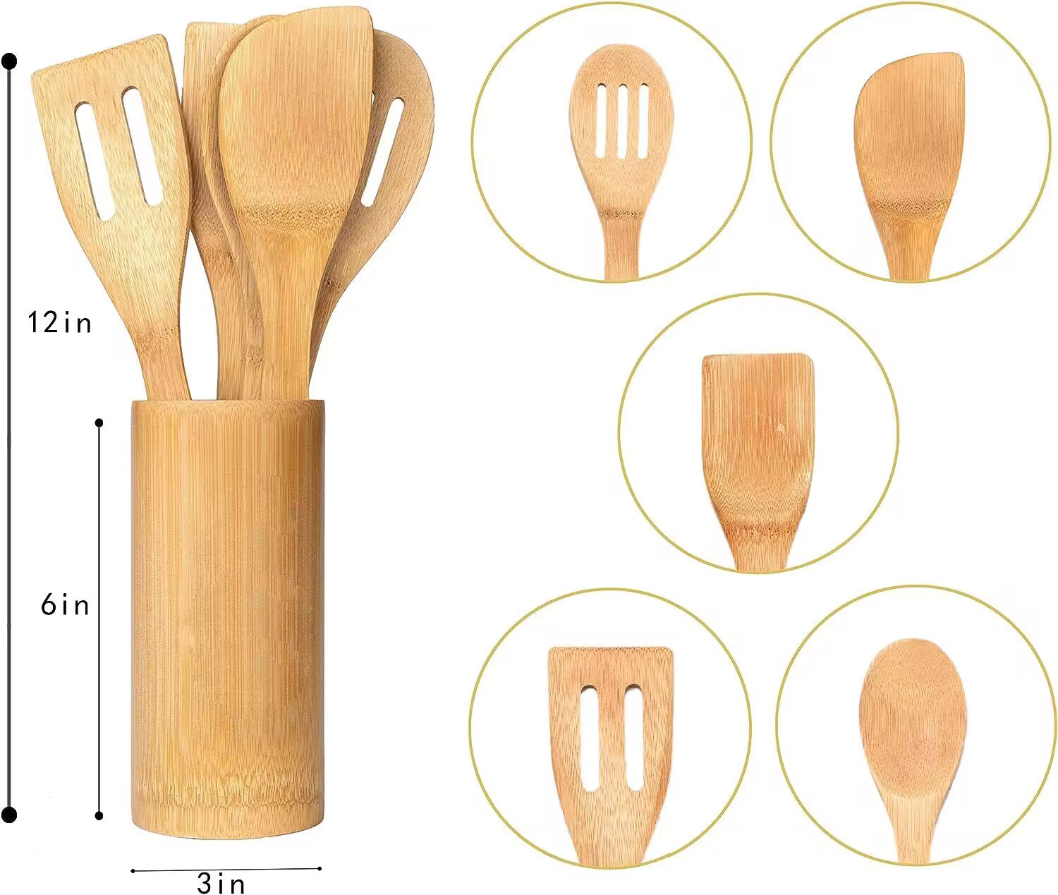 Bamboo Kitchen Utensils Set Bamboo And Wood Products Professional   1 4 4 